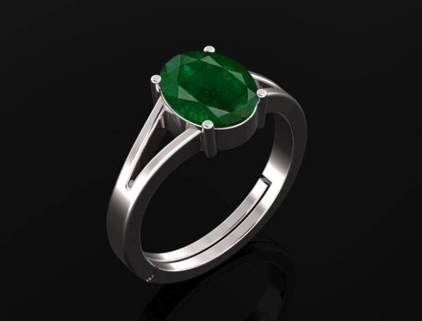 Original 12.25 Ratti Emerald Panna Gem Stone Ring with ...