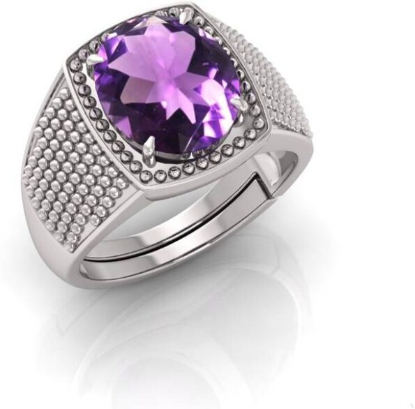 7.25 Ratti 6.55 Carat Ruby Manik Gemstone Silver Plated...