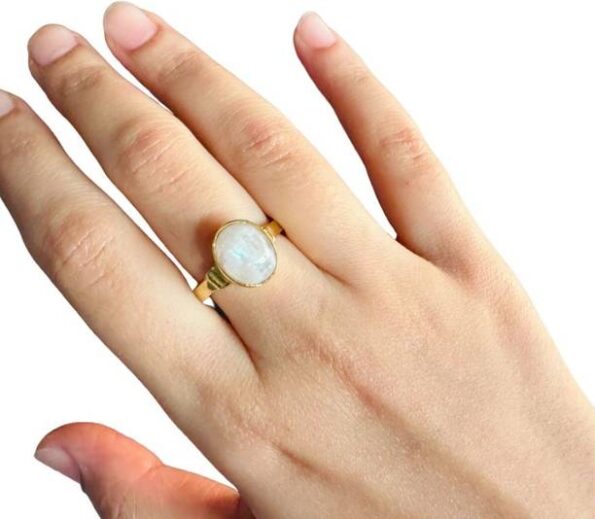 Natural Amethyst Gemstone Adjustable Ring for Unisex Cr...