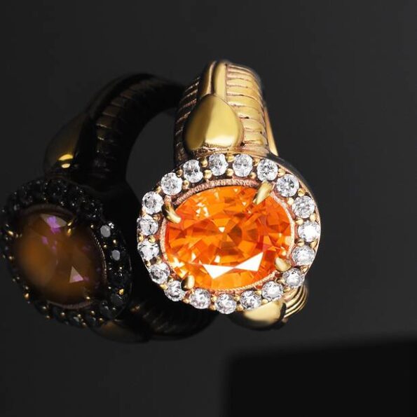 Gemstones Ring 4.25 Cat's Eye GEMSTONE Stone Sapphire R...
