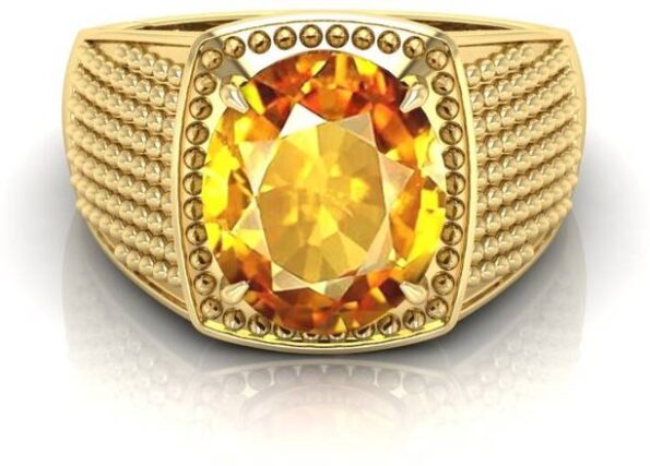 White sapphire Gemstone Ring For Man and Women Copper S...