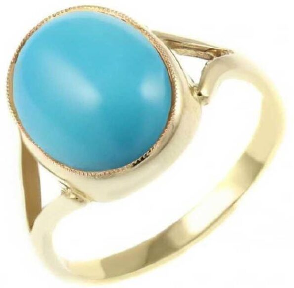 5 Ratti Pukhraj Stone Original Yellow Sapphire Ring Wit...