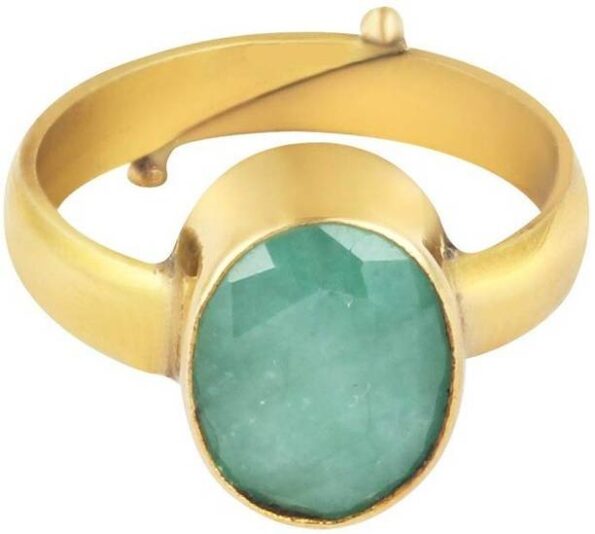 Natural Gold Plated Pink Ruby 3.25 Ratti Stone Ring Ova...