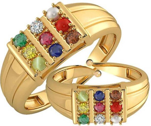 Silver Princess-Cut Gemstone Ring for Women & Girls Cop...