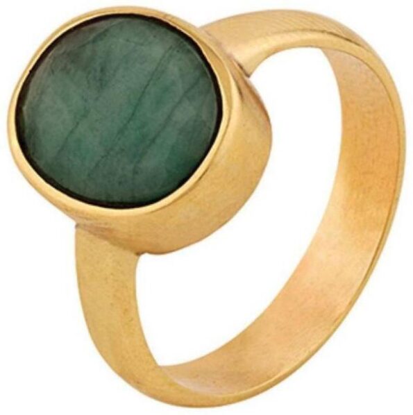 Adjustable Ring 7.25 Ratti Stone Ring Oval Shape Facete...