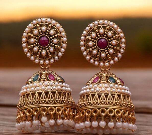 Stone Korean Stud Earrings Cubic Zirconia Stainless Ste...