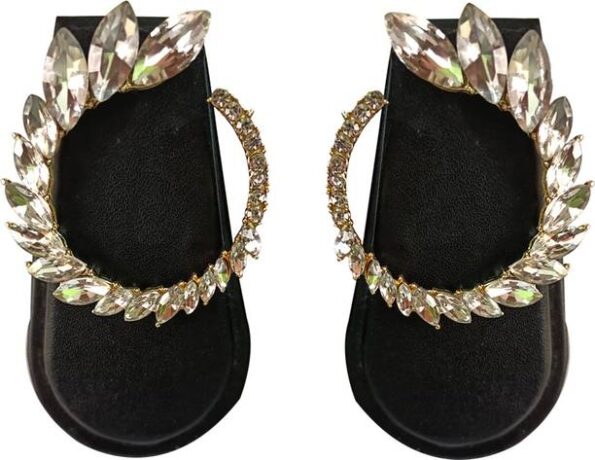 Rubans Silver Plated Oxidised Drop Earrings With Studde...