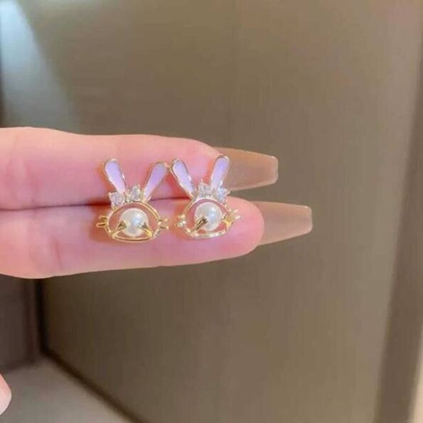 Multi-Color Round Stone Medium Size Stud Earrings With ...