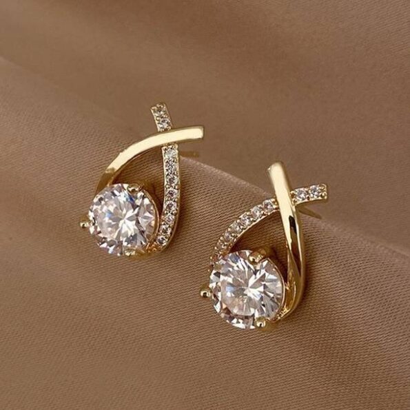 Gold Plated Crystal Dangle And Drop Earrings For Women ...