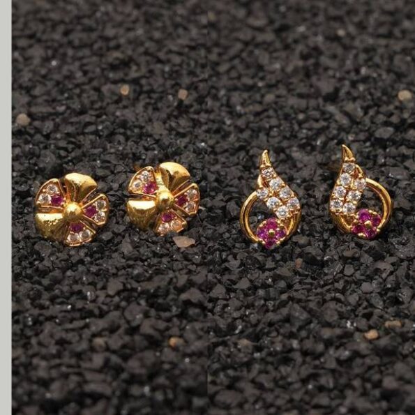 Antique Silver-Plated Jhumka Earrings with Red Gemstone...