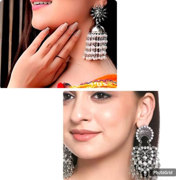Caria Jewellery Fine Dangler Cubic Zirconia Earrings Cu...