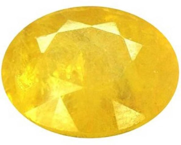 Natural Yellow Sapphire Pukhraj 7.25 RATTI Certified En...