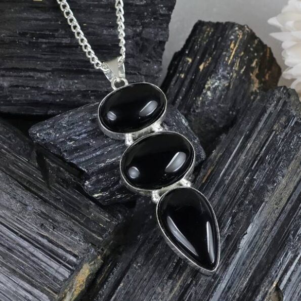 Healing Stone Pendant Natural Polly Crome Crystal Stone...