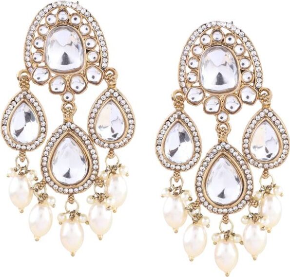 On Point Fashionable Golden Hoop earrings Brass Hoop Ea...