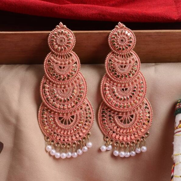 Traditonal Ethnic Studded Silver Platted Heavy Jhumka |...