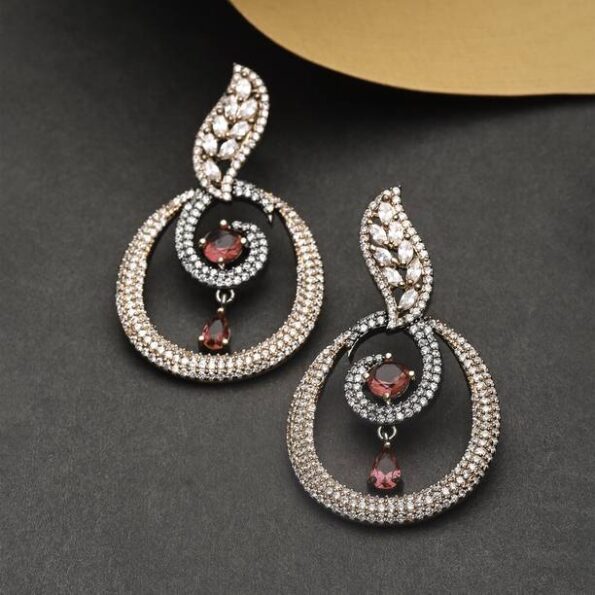 Women 1 pair Gold plated wedding wear jhumka earring Di...