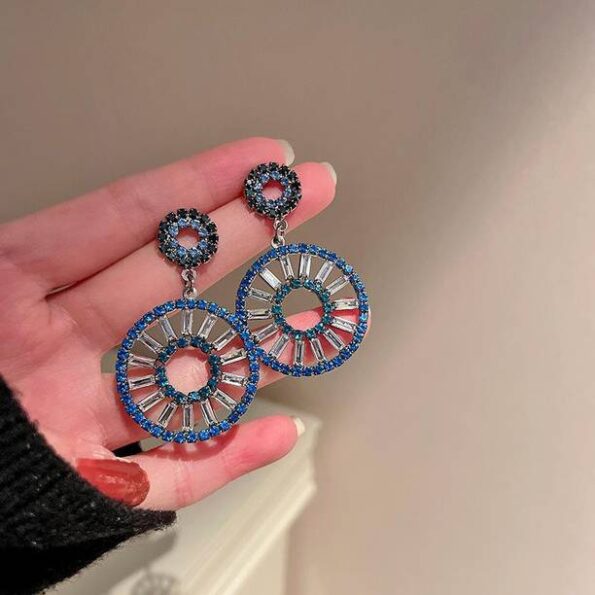 Latest Party Crystal Alloy Tassel Earring