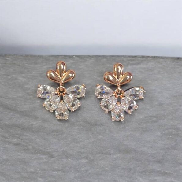 American Diamond Premium Crystal Alloy Stud Earring Cub...