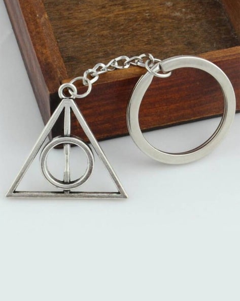 Harry Potter's Rotating Triangle Logo Metal Key Chain
